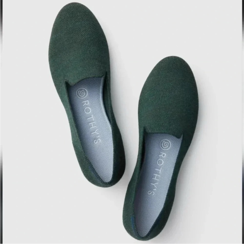 Rothy’s Merino Wool Loafers in Ivy Green 8.5
